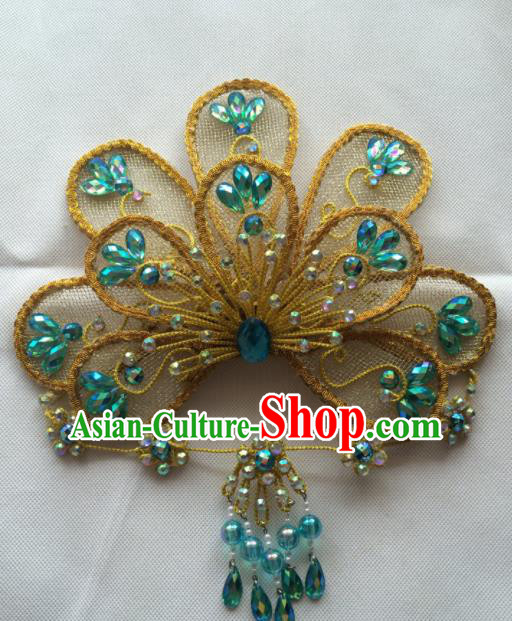 Chinese Beijing Opera Princess Hair Crown Hairpins Traditional Peking Opera Diva Hair Accessories for Women