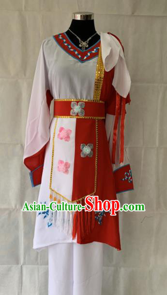 Chinese Beijing Opera Servant Girl Dress Traditional Peking Opera Maidservant Costume for Women