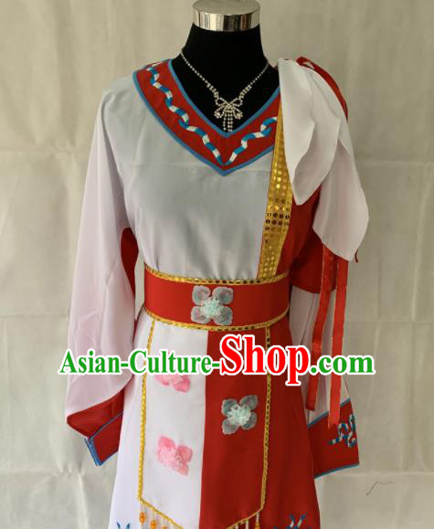 Chinese Beijing Opera Servant Girl Dress Traditional Peking Opera Maidservant Costume for Women