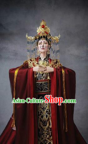 Ancient Chinese Drama Imperial Consort Hanfu Dress Traditional Qin Dynasty Queen Historical Costumes for Women