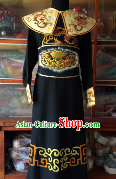 Chinese Beijing Opera Takefu Black Clothing Traditional Peking Opera General Costume for Men