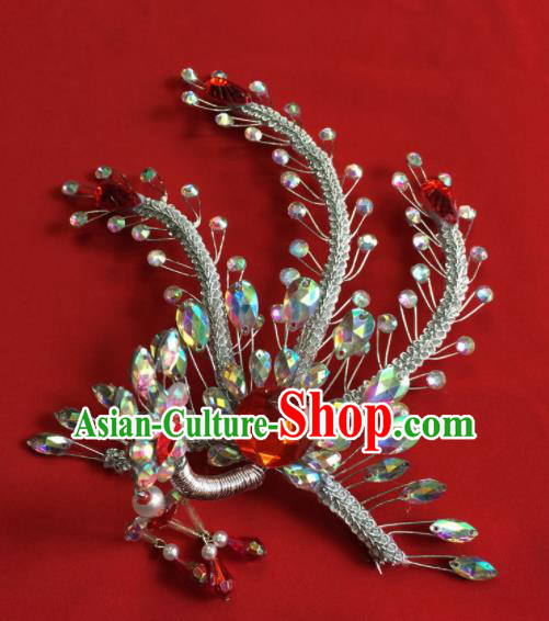 Chinese Ancient Princess Phoenix Tassel Hairpin Traditional Peking Opera Actress Hair Accessories for Women