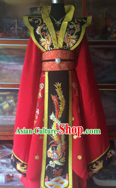 Chinese Beijing Opera Queen Red Dress Traditional Peking Opera Empress Costume for Women