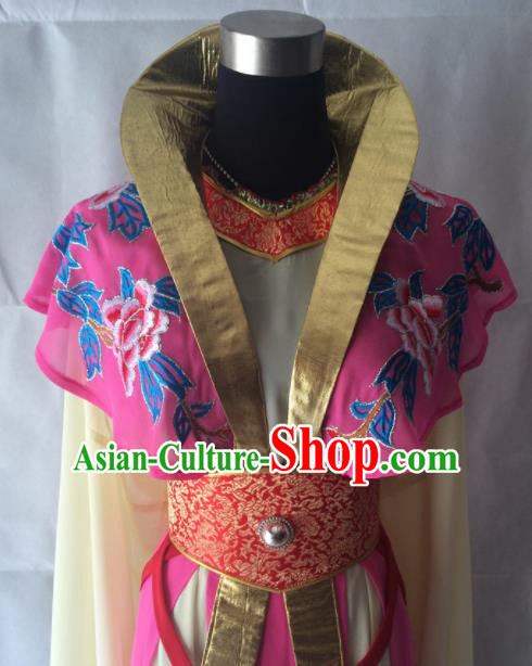 Chinese Beijing Opera Royal Princess Rosy Dress Traditional Peking Opera Empress Costume for Women