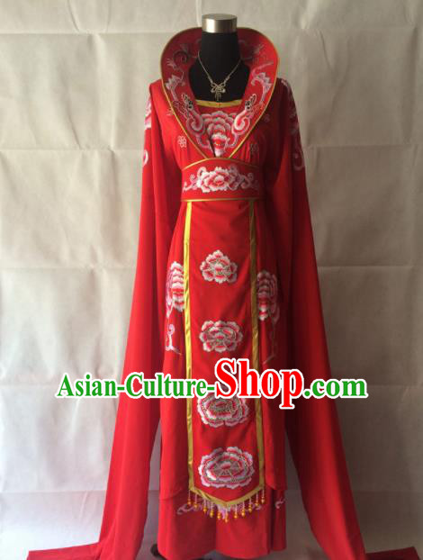 Chinese Beijing Opera Queen Red Dress Traditional Peking Opera Empress Costume for Women