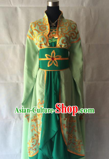 Chinese Beijing Opera Queen Green Dress Traditional Peking Opera Empress Costume for Women