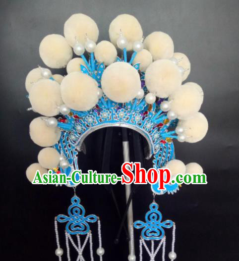 Chinese Beijing Opera Princess Phoenix Coronet Traditional Peking Opera Diva Hat Hair Accessories for Women