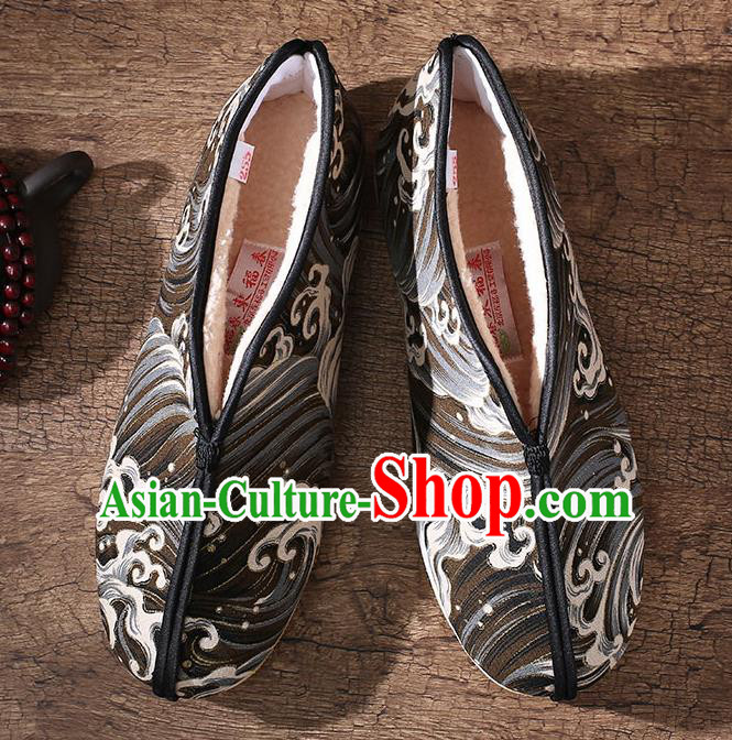 Chinese Traditional Handmade Cloth Shoes National Multi Layered Cloth Shoes for Men