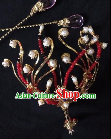 Chinese Traditional Ancient Princess Hairpins Court Hair Accessories for Women