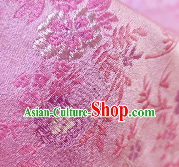 Asian Chinese Traditional Pattern Design Pink Brocade Cheongsam Fabric Silk Material