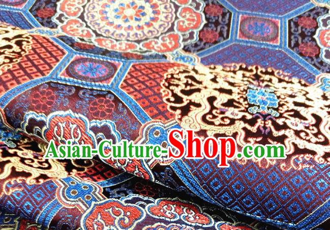 Asian Chinese Traditional Pattern Design Purplish Red Brocade Cheongsam Fabric Silk Material