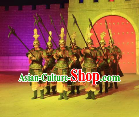 Chinese The Dream of Tang Dynasty General Stage Performance Dance Costume for Men