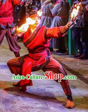 Chinese The Romantic Show of Mingyue Acrobatics Stage Performance Dance Costume for Men