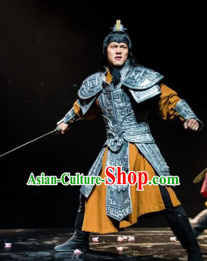 Chinese The Romantic Show of Tanhe Ancient General Stage Performance Dance Armor Costume for Men