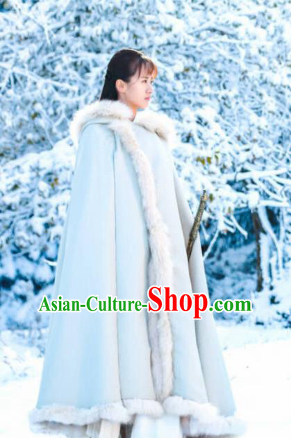 Ancient Chinese Drama Female Swordsman Mo Shanshan Cloak Ever Night Traditional Tang Dynasty Maidservant Costumes for Women