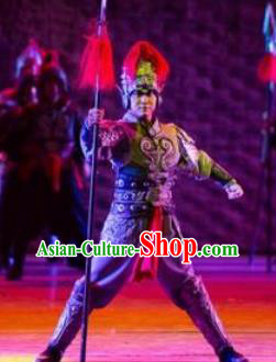 Chinese Back to Song Dynasty General Armor Stage Performance Dance Costume for Men