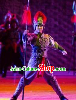 Chinese Back to Song Dynasty General Armor Stage Performance Dance Costume for Men