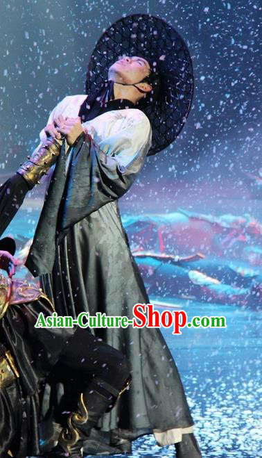 Chinese Magic Ganpo Longhu Mountain Taoist Swordsman Stage Performance Dance Costume for Men