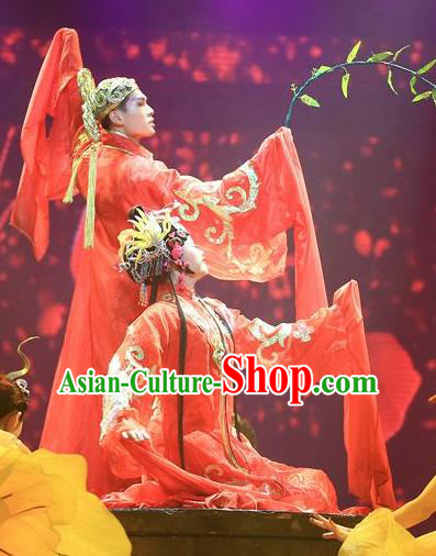 Chinese Magic Ganpo Peking Opera Wedding Bride and Bridegroom Stage Performance Dance Costumes for Women for Men