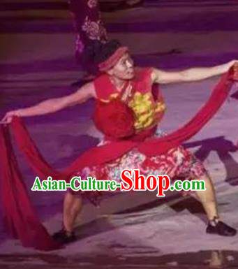 Chinese Sutras In The Golden Hill Folk Dance Stage Performance Wedding Costume for Men