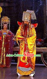 Chinese Mount Tai Worship Ceremony Tang Dynasty Emperor Stage Performance Dance Costume for Men