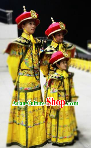 Chinese Kangxi Ceremony Qin Dynasty Emperor Kangxi Stage Performance Dance Costume for Men