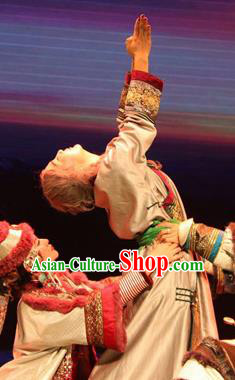 Chinese Impression of Going East To Native Land Mongol Nationality Torghut Dance Dress Stage Performance Costume for Women