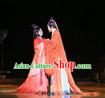 Chinese The Legend of Zhugeliang Three Kingdoms Period Wedding Stage Performance Dance Costumes for Women for Men