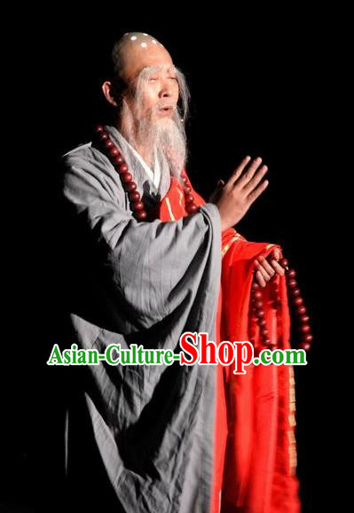 Chinese Buddha Pilgrimages Eastward Monk Abbot Stage Performance Costume for Men