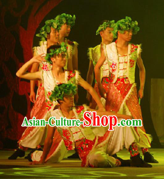 Chinese Hui Nationality Wedding Ethnic Dance Clothing Stage Performance Costume for Men