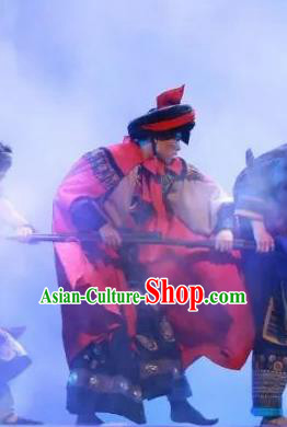 Chinese Jin Show Dan Zhai Miao Nationality Dance Clothing Stage Performance Costume for Men