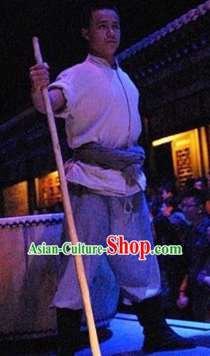 Chinese Encore Pingyao Civilian Folk Dance Stage Performance Costume for Men