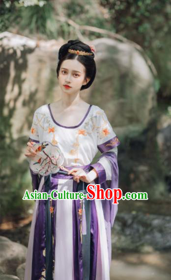 Traditional Chinese Tang Dynasty Court Lady Replica Costumes Ancient Royal Princess Hanfu Dress for Women