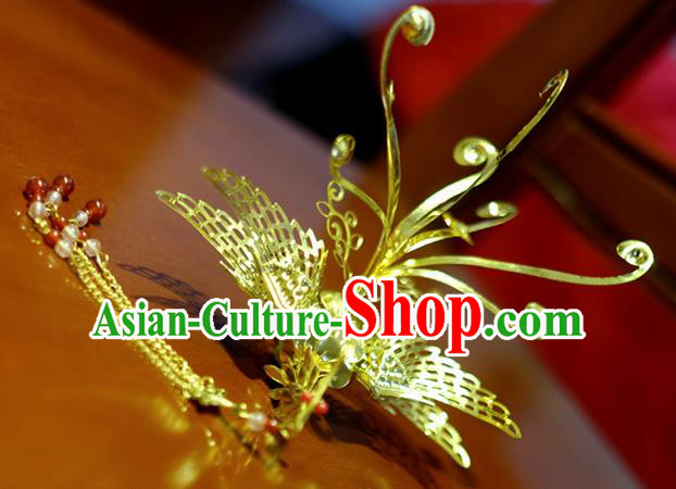 Chinese Traditional Ancient Court Queen Phoenix Hairpins Classical Hanfu Hair Accessories for Women