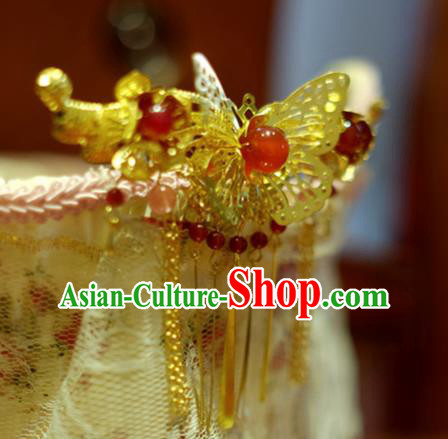 Chinese Traditional Ancient Court Queen Butterfly Hairpins Classical Hanfu Hair Accessories for Women