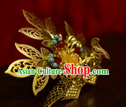 Chinese Ancient Court Queen Hair Crown Hairpins Traditional Classical Hanfu Hair Accessories for Women