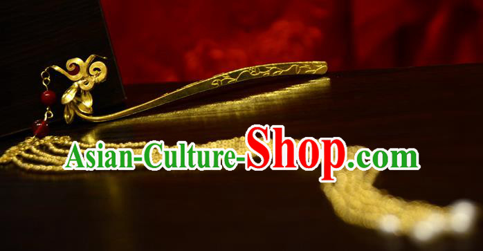 Chinese Ancient Court Queen Phoenix Tassel Hair Clip Hairpins Traditional Classical Hanfu Hair Accessories for Women