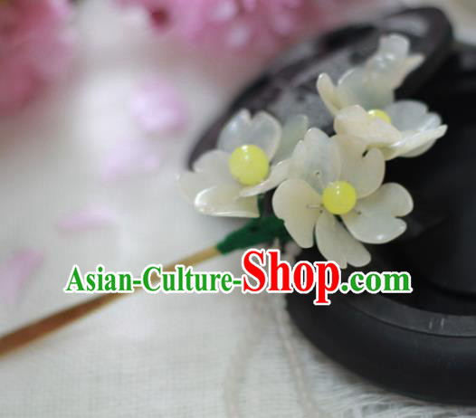 Chinese Ancient Court Queen Peach Blossom Tassel Hairpins Traditional Classical Hanfu Hair Accessories for Women