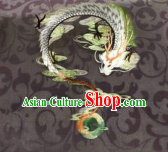 Chinese Traditional Suzhou Embroidery Dragon Cloth Accessories Embroidered Patches Embroidering Craft