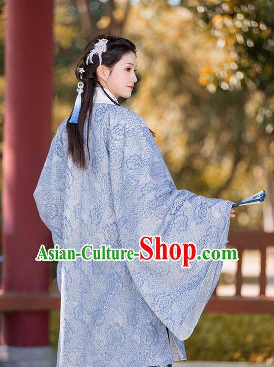 Traditional Chinese Ming Dynasty Imperial Concubine Replica Costumes Ancient Nobility Dowager Embroidered Hanfu Dress for Women