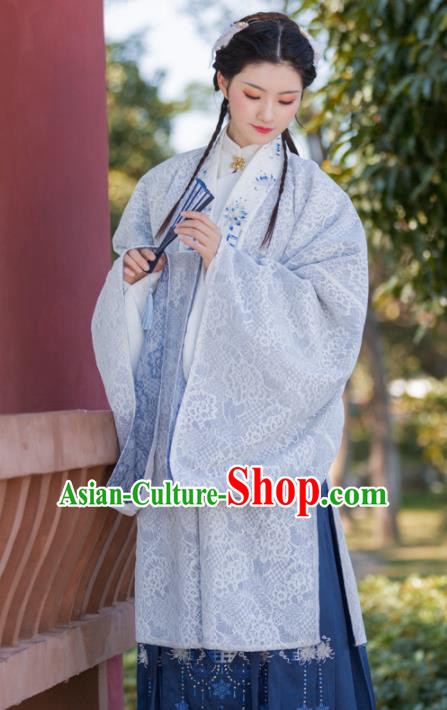 Traditional Chinese Ming Dynasty Imperial Concubine Replica Costumes Ancient Nobility Dowager Embroidered Hanfu Dress for Women