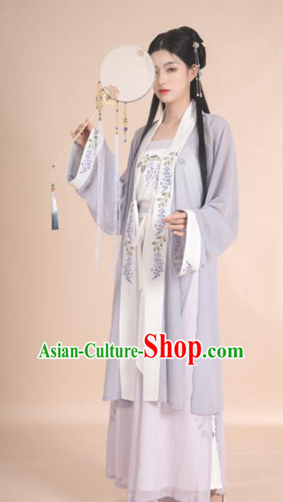 Traditional Chinese Song Dynasty Female Civilian Replica Costumes Ancient Young Lady Hanfu Dress for Women