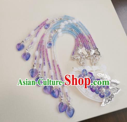 Traditional Chinese Classical Tassel Shell Hair Claw Hairpins Ancient Hanfu Hair Accessories for Women