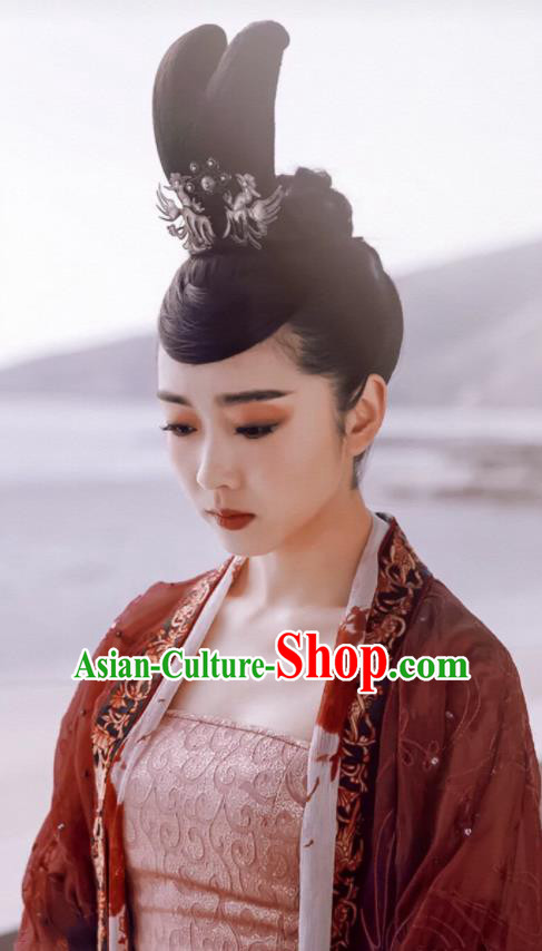 Ancient Chinese Taoist Nun Jiang Yanli Wedding Hanfu Dress Drama The Untamed Female Swordsman Costumes and Headpiece for Women