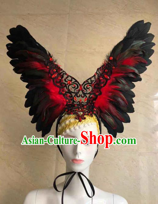 Top Halloween Feather Headwear Brazilian Carnival Samba Dance Hair Accessories for Women