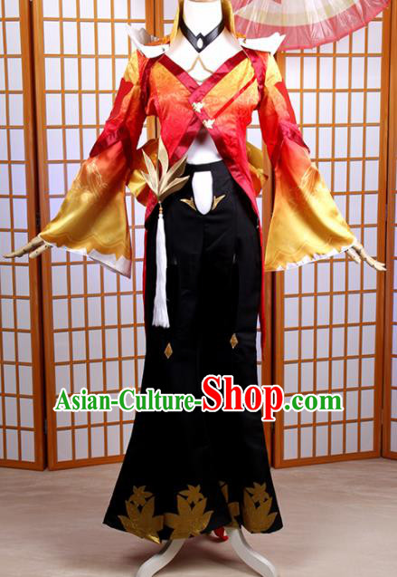 Traditional Chinese Cosplay Female Swordsman Dress Ancient Heroine Costume for Women