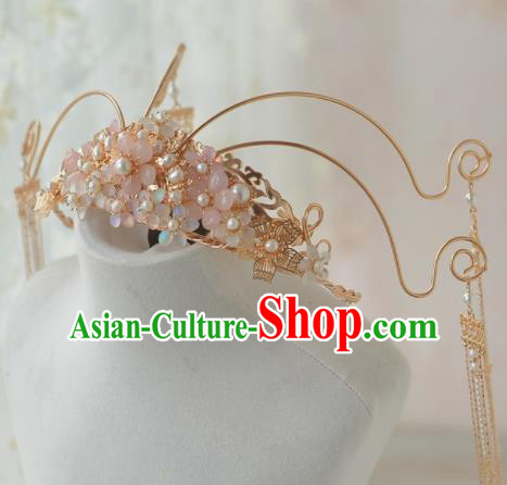 Traditional Chinese Tang Dynasty Wedding Phoenix Coronet Hairpins Ancient Princess Hanfu Hair Accessories for Women