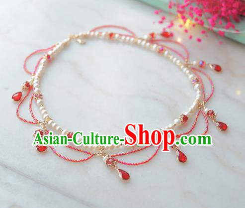 Traditional Chinese Hanfu Necklace Ancient Princess Jewelry Accessories for Women