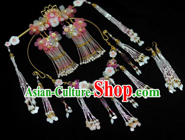 Traditional Chinese Classical Tassel Hairpins Ancient Princess Hanfu Hair Accessories for Women