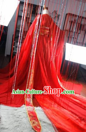 Traditional Chinese Cosplay Wedding Bride Red Dress Ancient Royal Princess Costume for Women